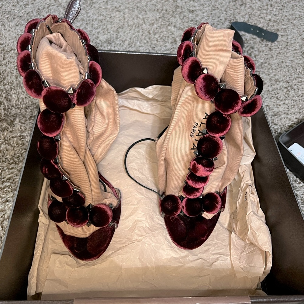 Alaia Velour Bombe Pourpre